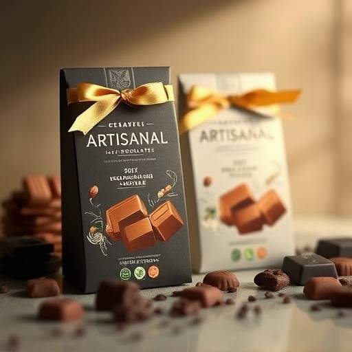 Conception d'un packaging original et attractif pour une gamme de chocolats artisanaux, mettant en valeur la qualit√© et le savoir-faire du chocolatier