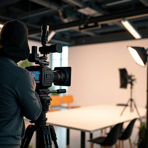 Image de la production d'une vid√©o pour une entreprise